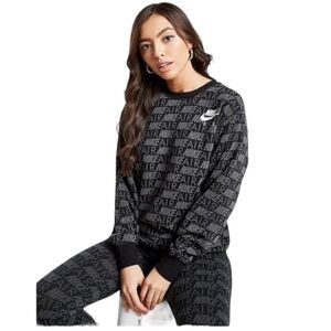 Nike Air Size Small Black Crewneck Sporty Athletic Sweatshirt New With Tags